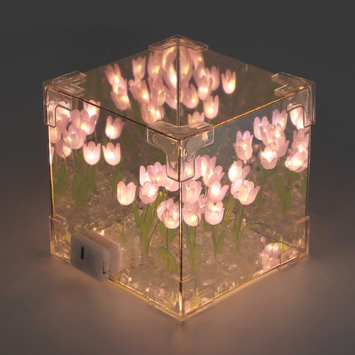 Espejo Led Decorativo 2 En 1, Hecho A Mano, Noche De Bricola