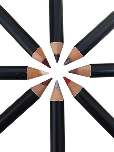 Set 8 Delineadores De Lapiz Ojos Y Labios Colores Intensos