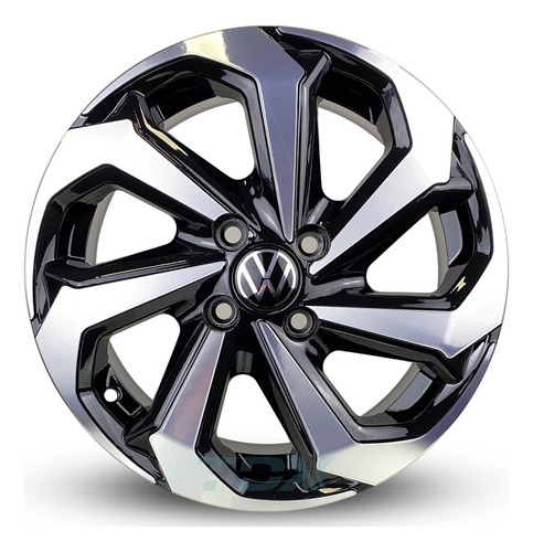 Roda Esportiva Voyage Tarantula Aro 14 4x100 (1 Unid) +bico Cor Preto Com Diamantado