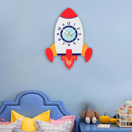 Reloj De Pared Lindo 3d Reloj De Péndulo Reloj Cohete