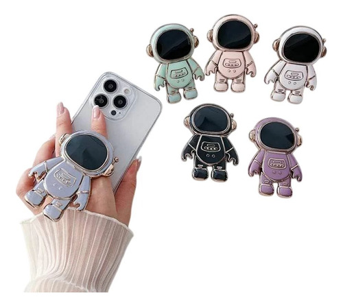 Soporte Ring Pop Para Celular Astronauta Universal Rosa