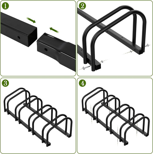 Bicicletero Soporte Portabicicletas Acero Para 4 Bicicletas