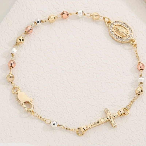 Pulso Religioso Chapado En Oro 18 K