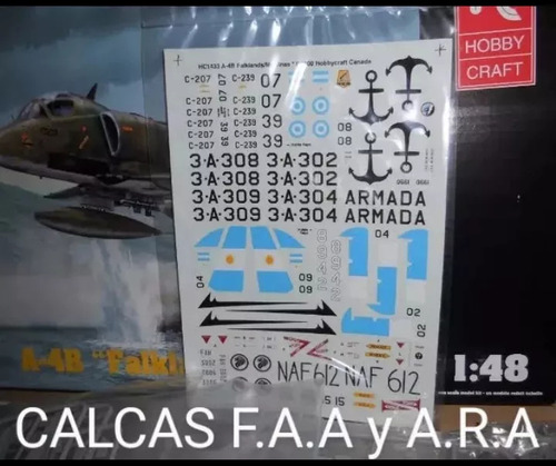 Skyhawk A4-b/q Esc 1/48 Fuerza Aérea Argentina/a.r.a
