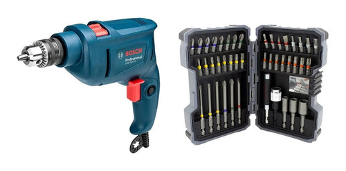 Furadeira Impacto Bosch 220v Gsb 450 + Kit Ponteiras 43 Pçs