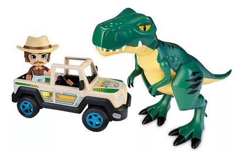 Pin Y Pon Action Wild Camioneta + Figura + Dinosaurio T Rex