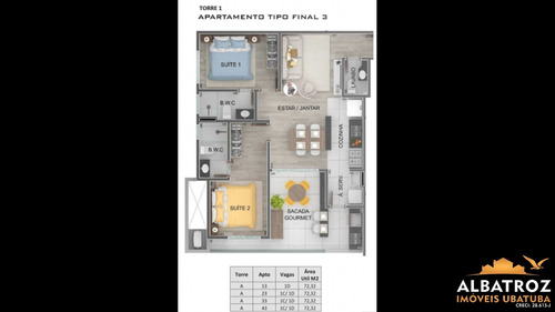Imagem 13 de 17 de Apartamentos 02 Suítes, 450m Da Praia Do Itaguá! - Ap581