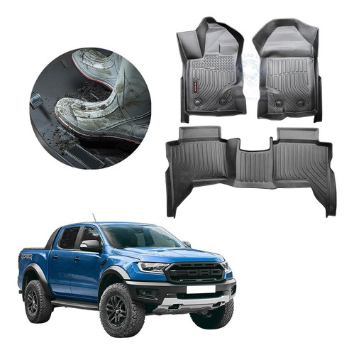  Juego De Tapetes Uso Rudo Ford Ranger 2021+