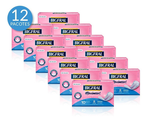 Kit Absorvente Moviment Miss Maxi 120 Unidades