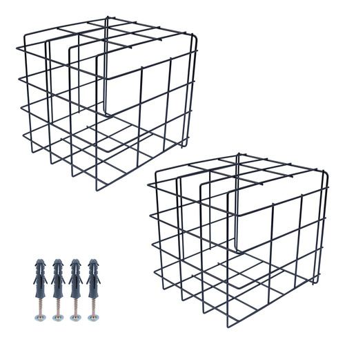 Kit Com 02 Grades Gaiolas Proteções De Câmeras De Segurança