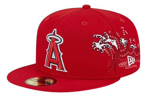 Gorra New Era Original Exclusiva Angelinos Roja Cerrada 