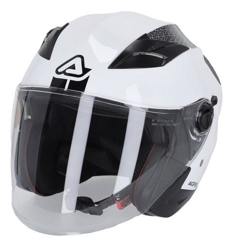 Casco Jet De Moto Acerbis Firstway Con Lentes - Cafe Race