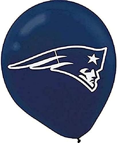 Globos Latex Los England Patriots Paquete 6 Azul Blanco 12 P