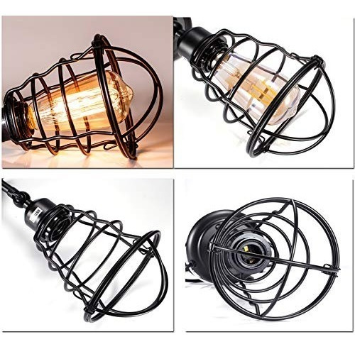 Lote De 2 Luces De Estilo Vintage Con Enchufe De Pared Indus