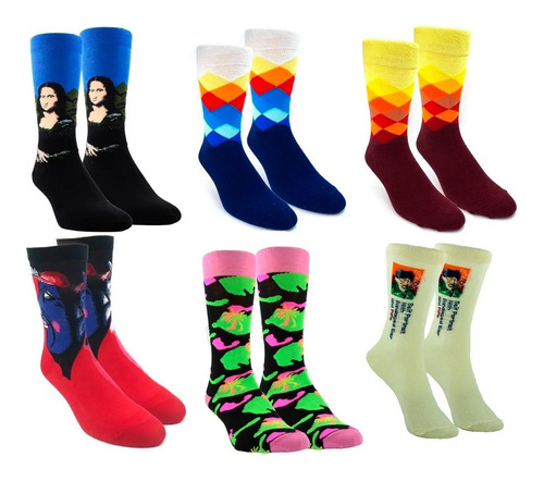 Imagen 1 de 3 de Medias Pack X6 Diseños Varios Unisex Ffyr