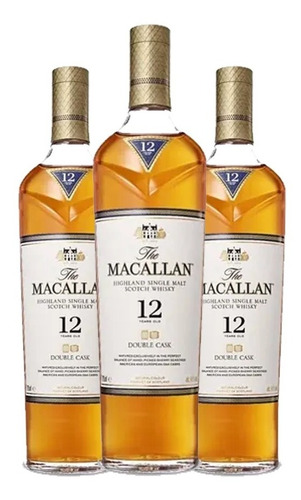 Pack De 3 Whisky The Macallan 12 Double Cask 350ml