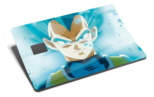 Vegeta Ssj Blue Sticker P/tarjeta Banco Acabado Holográfico