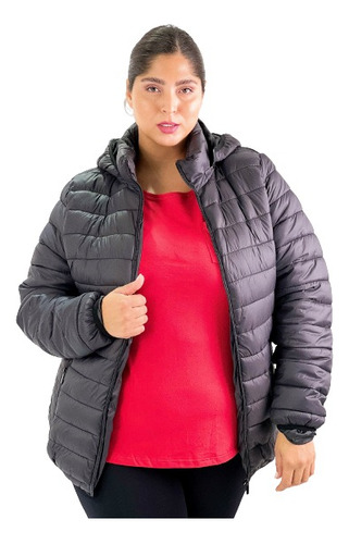 Campera Mujer Impermeable Con Abrigo Capucha Talles Grandes