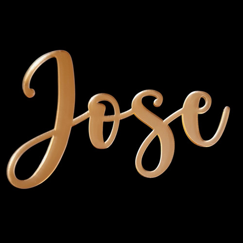 Cake Topper Acrílico Nombre Frontal 15 Cm Dorado Espejado/ Plateado Espejado Nombre Frontal 15 Cm