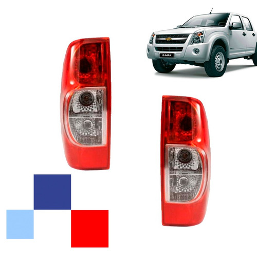 Farol Trasero Chevrolet Dmax 2010-2014 Rojo Claro (pack X 2)