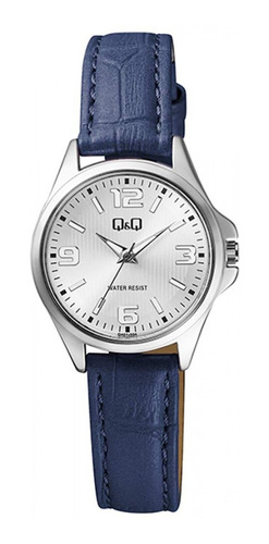 Reloj Q&q Dama Qa07j344y Piel Lila Cristal Mineral