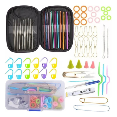 Kit De Costura Y Accesorios Para Tejer A Crochet +de 100 Pzs