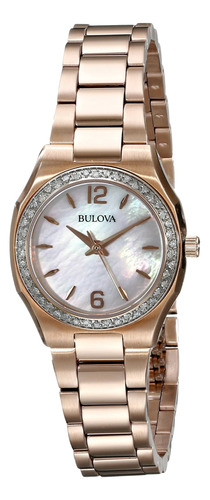 Bulova Womens 98r205 Diamond Gallery Reloj Analógico De Cuar