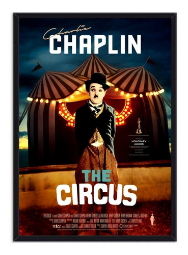 Cuadro Decorativo - Afiche Enmarcado Charlie Chaplin 