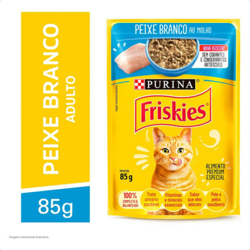 Kit 30 Friskies Sachês 2 Sabores - Atum E Peixe Branco