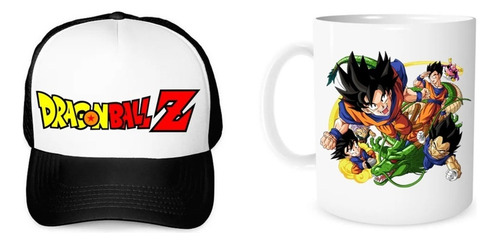 Gorra Unisex De Malla Y Taza 11oz Dragon Ball Z Goku