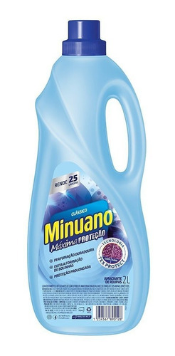 Amaciante Minuano Maciez E Carinho Azul 2l - Embalagem Com 6