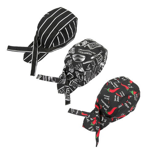 Gorro De Cocina For Hombre Y Mujer, 3 Gorros De Chef