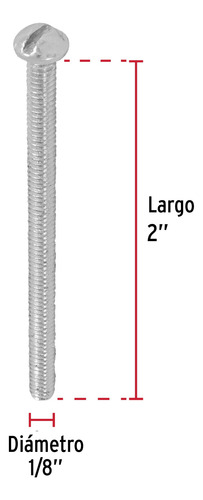 Tornillo Tipo Estufa 1/8 X 2´ Redondo Madera 250pz 44605