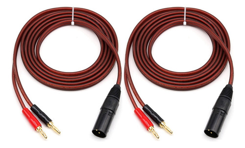 2 Cables De Altavoz Xlr A Banana, Xlr De 3 Pines Macho A Dob