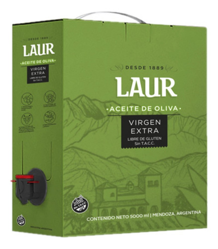 Aceite De Oliva Extra Virgen Laur Bag In Box 5 Litros Caja