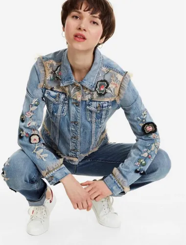 Desigual chamarra mezclilla new arrivals