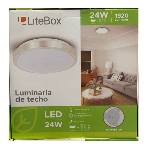 Luminaria De Techo Litebox Led 24 W 1920 Lumenes