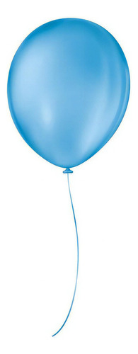 Balão De Festa Látex Liso - Cores - 8  Redondo 20cm - 50 Un. Cor Azul-turquesa
