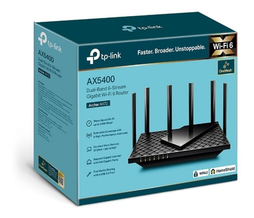 P Router Tp-link Archer Ax72 Wi-fi 6 Onemesh Ax5400 Gigabit