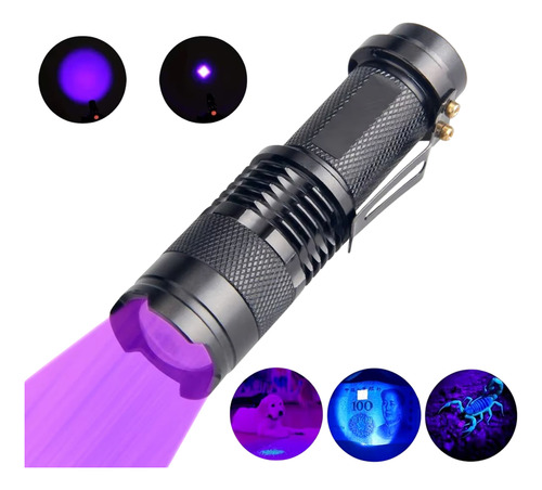 Linterna Detector Billetes Uv 395nm Luz Ultravioleta Recarga