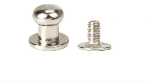 Carrapeta Fecho De Bainha Cabeça 6mm Prata C/ 10 Unidades