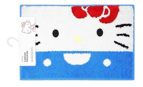  Tapete De Piso Hello Kitty Azul 60x40cm Sanrio Miniso