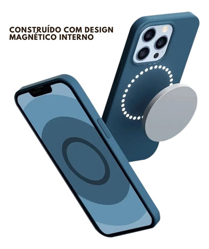 Case Capa Capinha Couro Com Magsafe iPhone 13 14 15 16 17