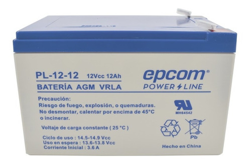 Batería Con Tecnología Agm/vrla, 12 Vcd, 12ah 3.7kg