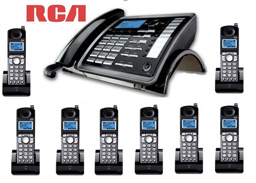 Telefono Inalambrico 2 Lineas Y 8 Handy Contestador Ampl A 9