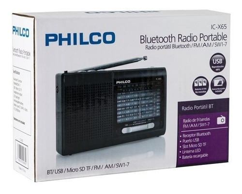 Radio Portatil Philco Ic-x65 Multibandas Usb / Promoferta