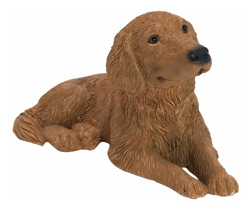 Sandicast Escultura Golden Retriever De Tamaño Pequeño, Acos