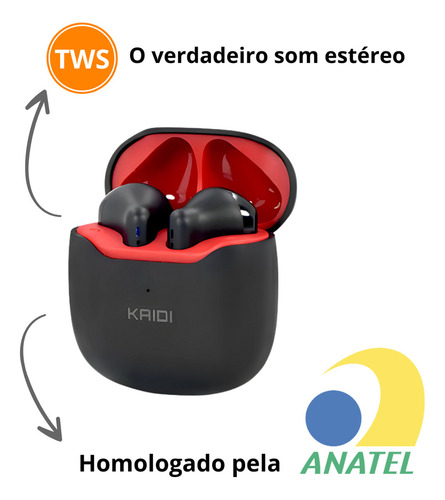 Fone Ouvido Kaidi Bluetooth 5.1 Sem Fio Kd771 Kaidi Kd-771