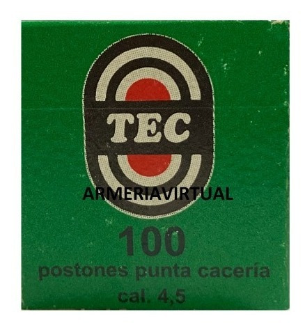 Postones Tec Magnum 4.5 Mm Caja 100 Un / Armeria Virtual