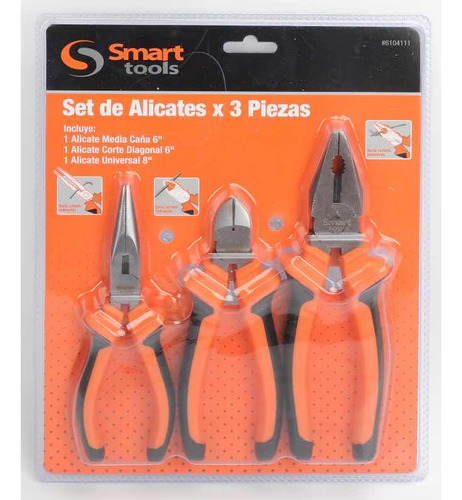 Juego De 3 Alicates Smart Tools (6104111)